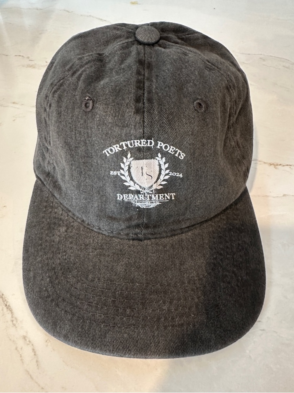 Taylor Swift Vintage Wash “Tortured Poet’s Department” Cap - Charcoal